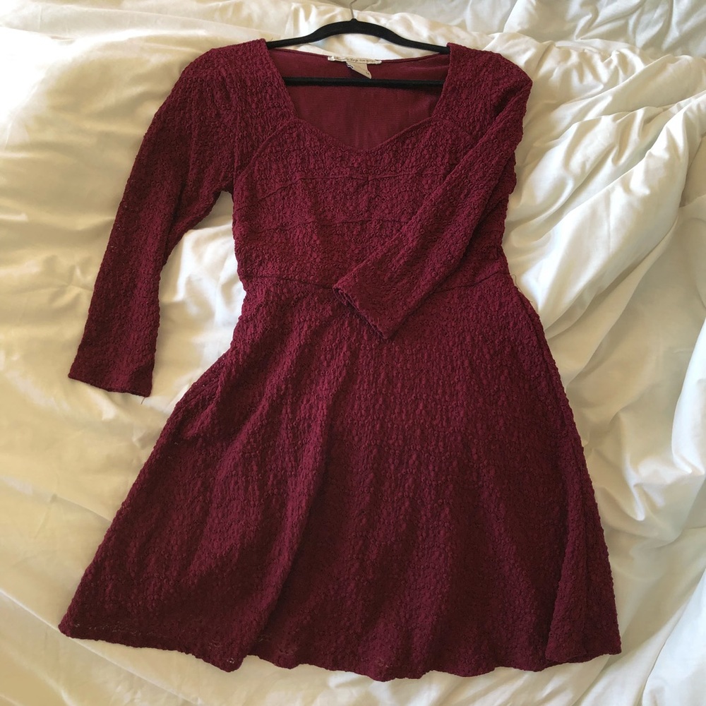 Burgundy Lacy Dress!